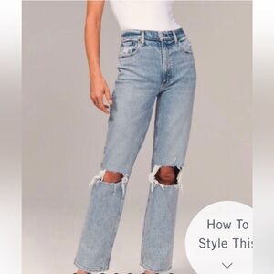 Abercrombie & Fitch The 90s Straight Ultra High Rise Jeans Curve Love Size 6/28